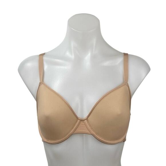 Skims Weightless Nude Tan Medium Coverage Adjustable Underwire Demi Bra 32DD - Picture 1 of 5